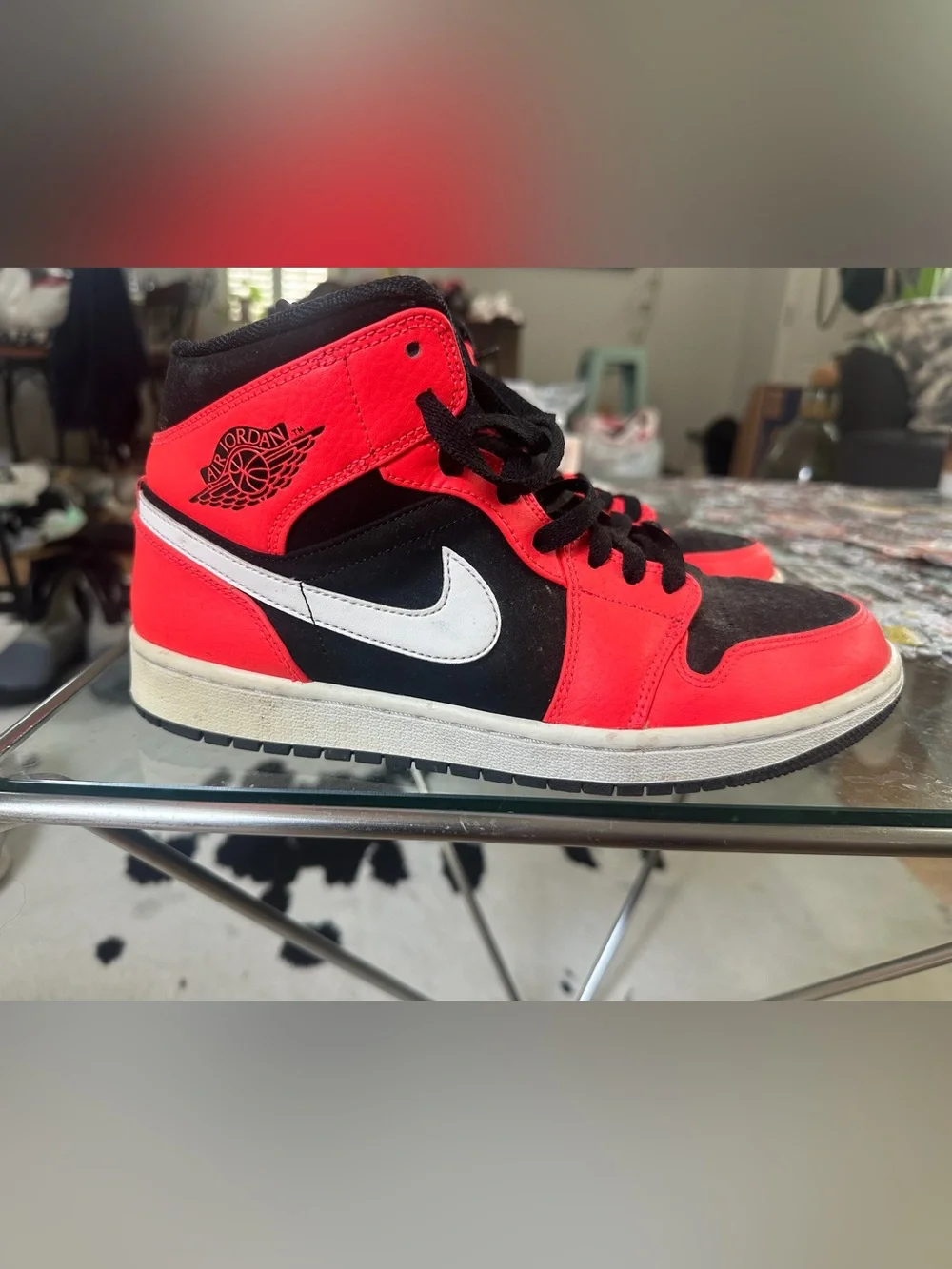 Jordan Men’s High-Top Sneakers Black, Red, White